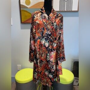 New Girl Order | Kimono | Wrap Shirt | Size 20 | Dragon/Floral | Tunic Satin